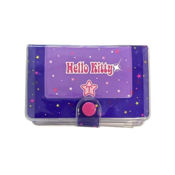 VTG Sanrio Hello Kitty Zodiac ARIES Wallet ID & Picture Holder Purple 2000 RARE - Picture 1 of 3